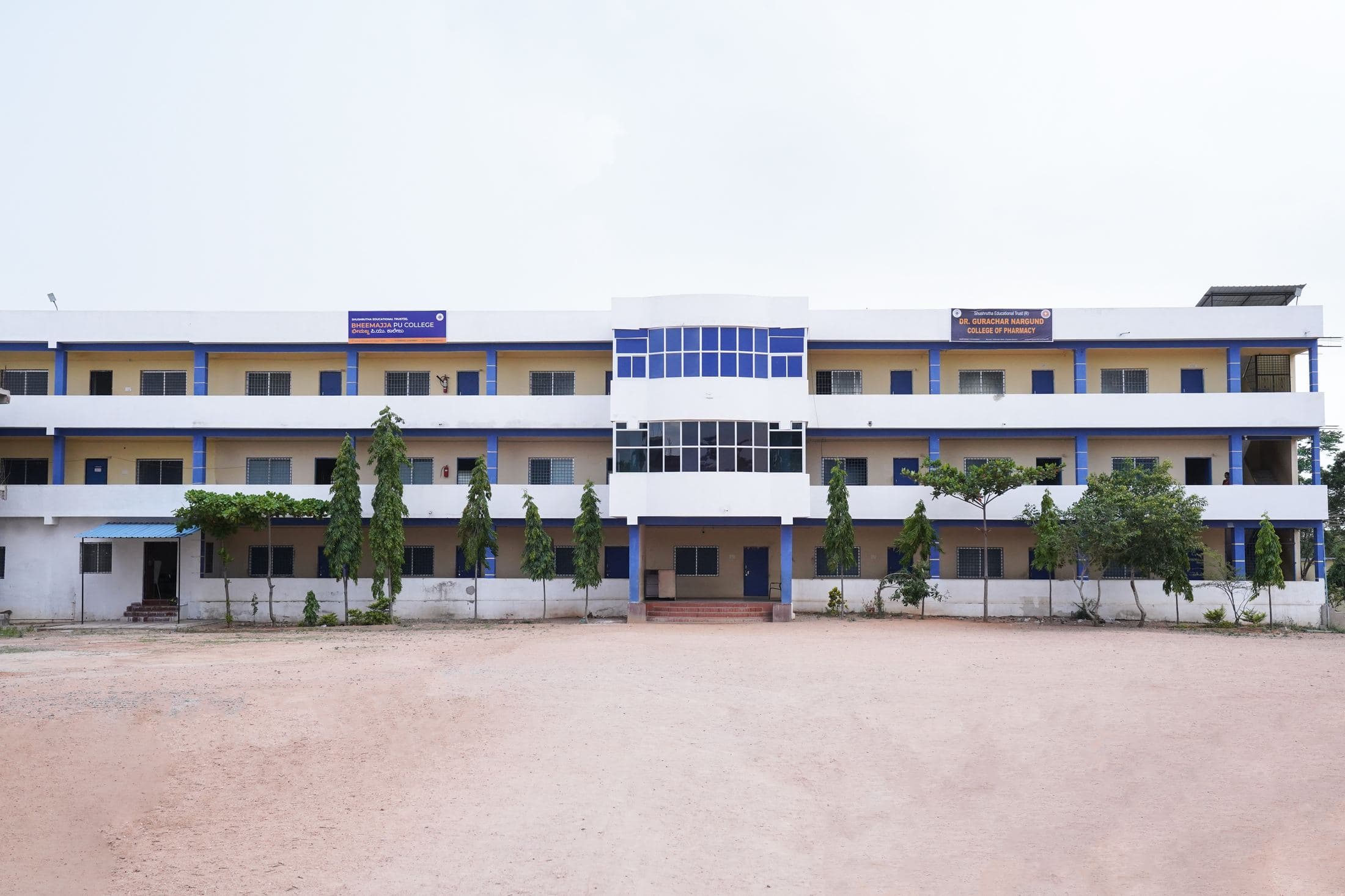 The Dr. Gurachar Nargund College of Pharmacy building on the Muradi campus