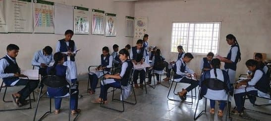 Students in a group discussion