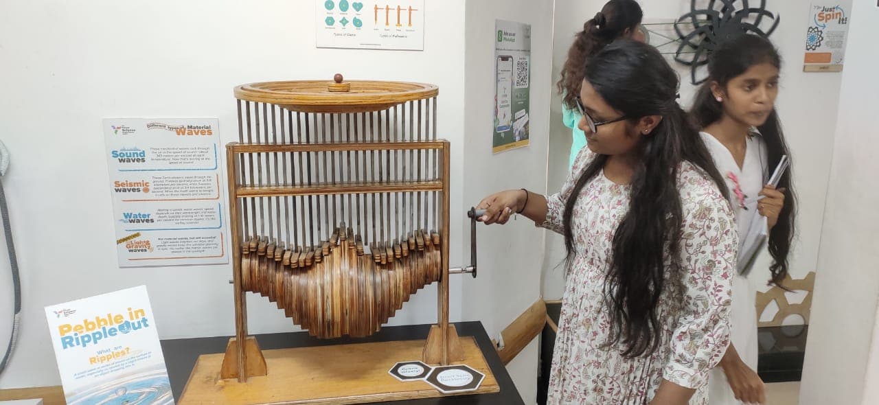 Students exploring exhibits at a science expo
