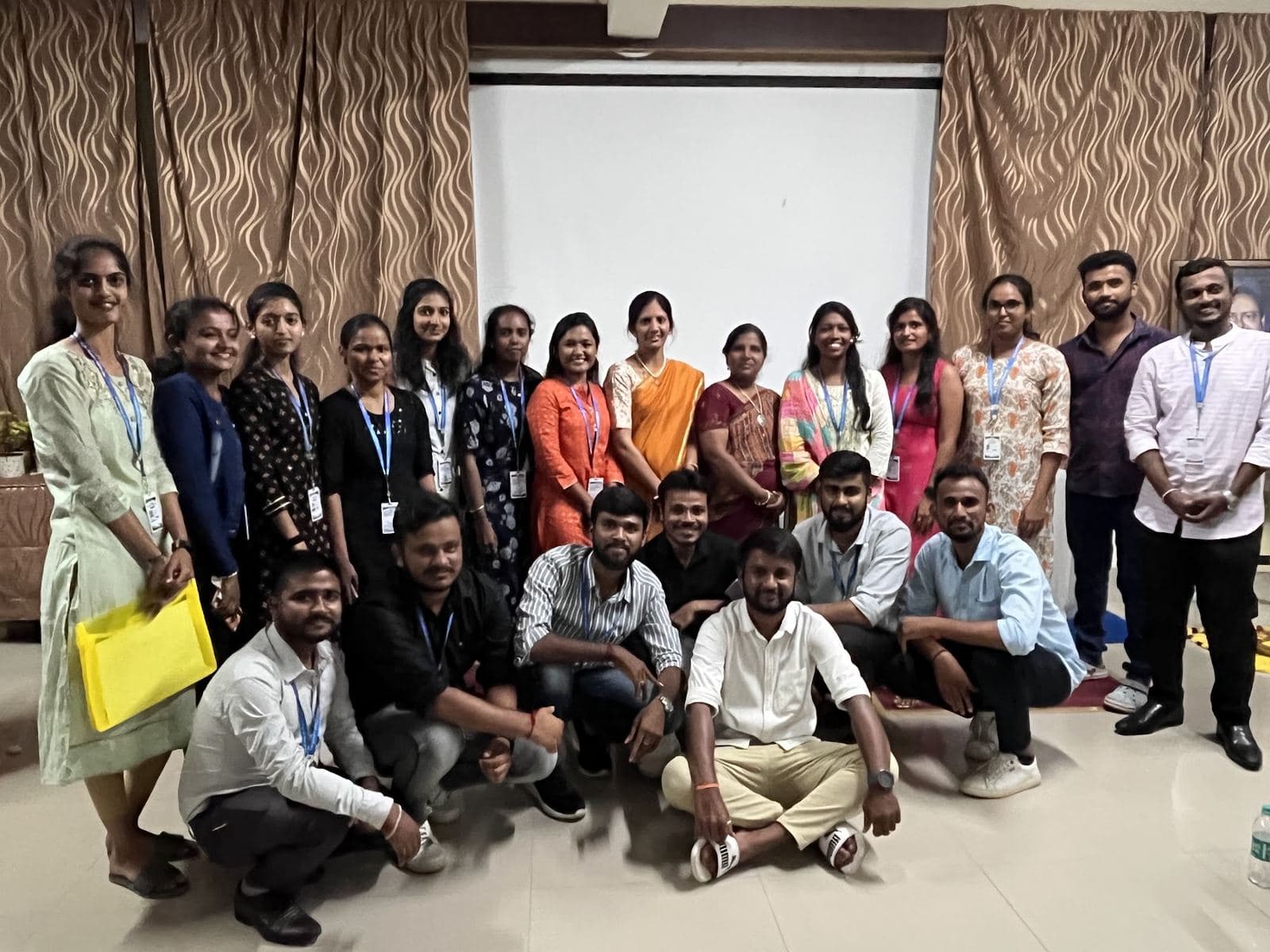 Students and faculty after a seminar