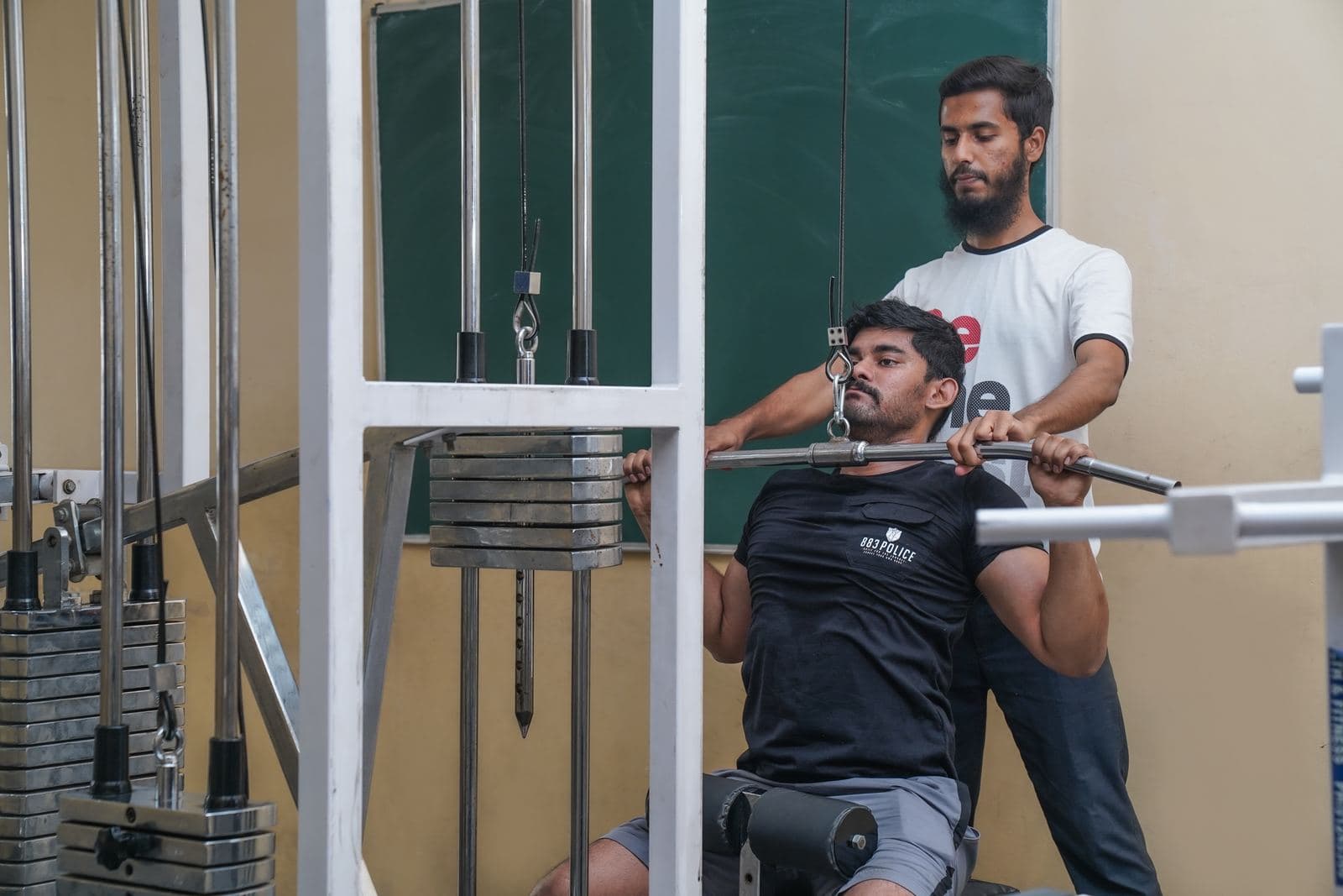 Exercise therapy session in the gym